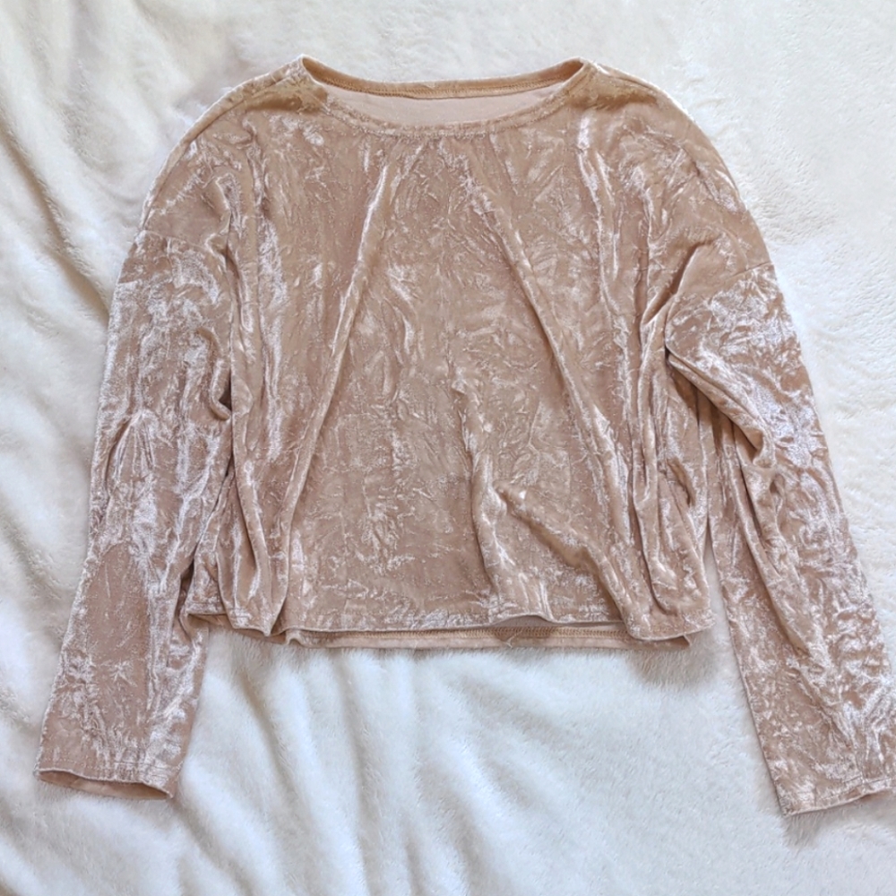 Crushed Velvet Pajama Top
